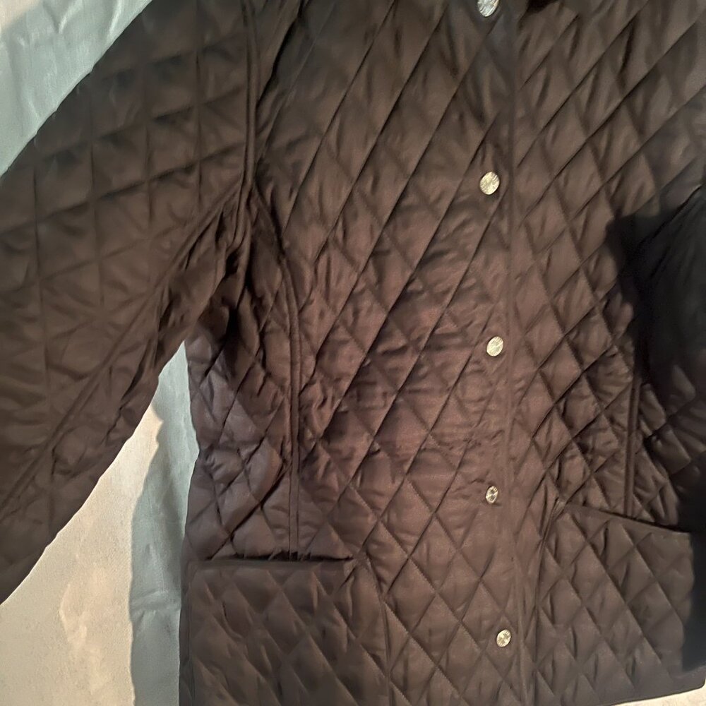 LL Bean Women's Quilted Riding Jacket in black size Large - Picture 11 of 13